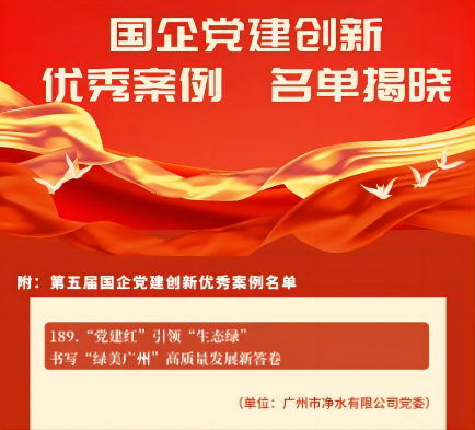 喜报！广州水投HJC888黄金城公司党建立异案例获“天下优异”